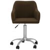 vidaXL Chaises pivotantes &agrave; manger lot de 6 marron fonc&eacute; tissu