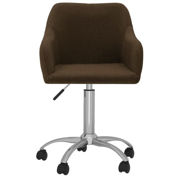 vidaXL Chaises pivotantes &agrave; manger lot de 6 marron fonc&eacute; tissu