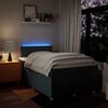 vidaXL Sommier &agrave; lattes de lit avec matelas bleu 120x190 cm tissu