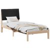 vidaXL Cadre de lit Marron et noir 75 x 190 cm Bois massif en pin