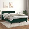 vidaXL Sommier &agrave; lattes de lit et matelas Vert fonc&eacute; 140x200cm Velours
