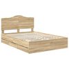 vidaXL Cadre de lit Ch&ecirc;ne Sonoma 140 x 200 cm Bois Ing&eacute;nierie