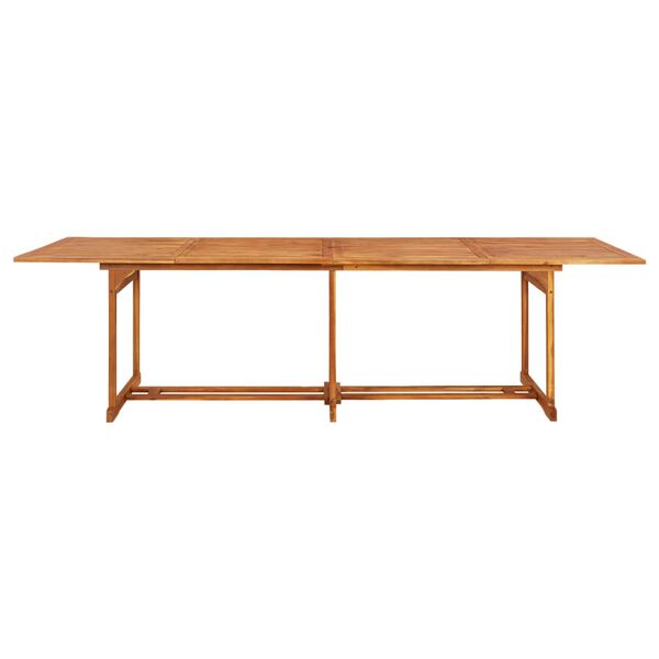vidaXL Table &agrave; d&icirc;ner de jardin 280x90x75 cm Bois d'acacia massif