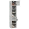 vidaXL Armoire de rangement mince gris b&eacute;ton 45x42,5x225 cm