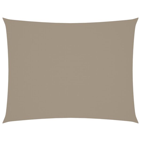 vidaXL Voile de parasol tissu oxford rectangulaire 4x5 m taupe