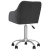 vidaXL Chaises pivotantes &agrave; manger lot de 6 gris fonc&eacute; tissu
