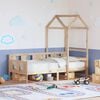 vidaXL Lit de jour avec toit sans matelas 80x200 cm bois massif