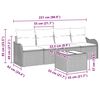 vidaXL Ensemble de canap&eacute; de jardin 5 pcs Gris clair et gris fonc&eacute;