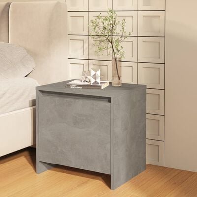 vidaXL Tables de chevet 2 pcs Gris béton 45x34x44,5 cm Aggloméré