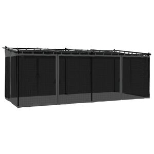 vidaXL Tonnelle avec parois en filet anthracite 6x3 m acier