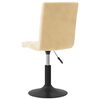 vidaXL Chaises pivotantes &agrave; manger lot de 2 cr&egrave;me velours
