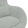 vidaXL Fauteuil &oelig;uf Gris clair 63 x 73 x 90 cm Velours