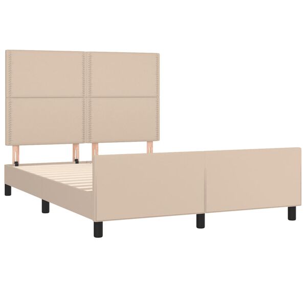 VidaXL Cadre de lit sans matelas cappuccino 140x200 cm similicuir