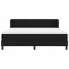 vidaXL Lit &agrave; ressorts avec matelas Noir 180 x 200 cm tissu