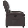 vidaXL Fauteuil inclinable électrique marron foncé cuir véritable