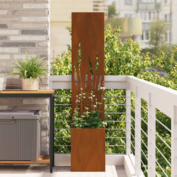 vidaXL &Eacute;cran de confidentialit&eacute; de jardin Fretwork Rouill&eacute; 32 x 150 cm