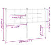 vidaXL T&ecirc;te de lit de remplacement m&eacute;tal blanc 135 cm