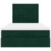 vidaXL Cadre de lit ottoman avec matelas vert fonc&eacute; 120x190 cm velours
