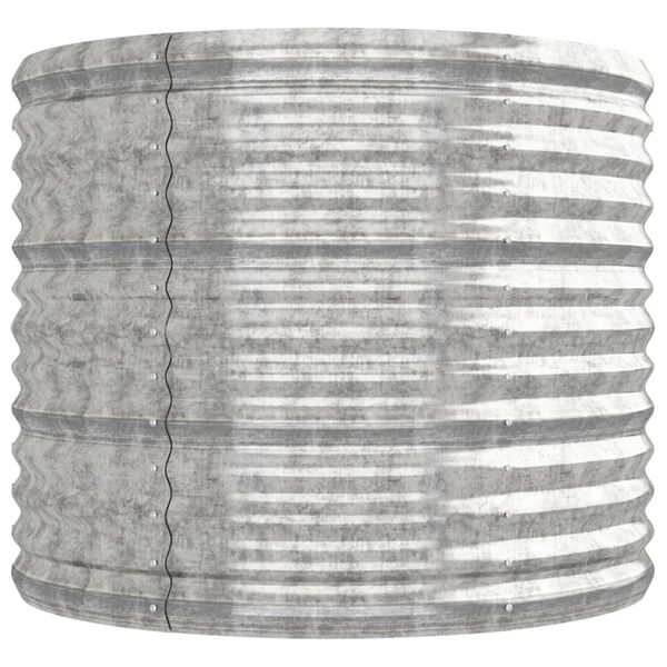 vidaXL Lit sur&eacute;lev&eacute; de jardin Acier galvanis&eacute; Argent&eacute;