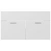 vidaXL Armoire d'&eacute;vier avec lavabo int&eacute;gr&eacute; Blanc Agglom&eacute;r&eacute;