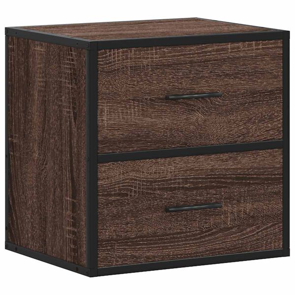 vidaXL Table de chevet murale ch&ecirc;ne marron 40x31x39,5 cm