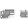 vidaXL Salon de jardin 7 pcs Gris Bois de pin massif