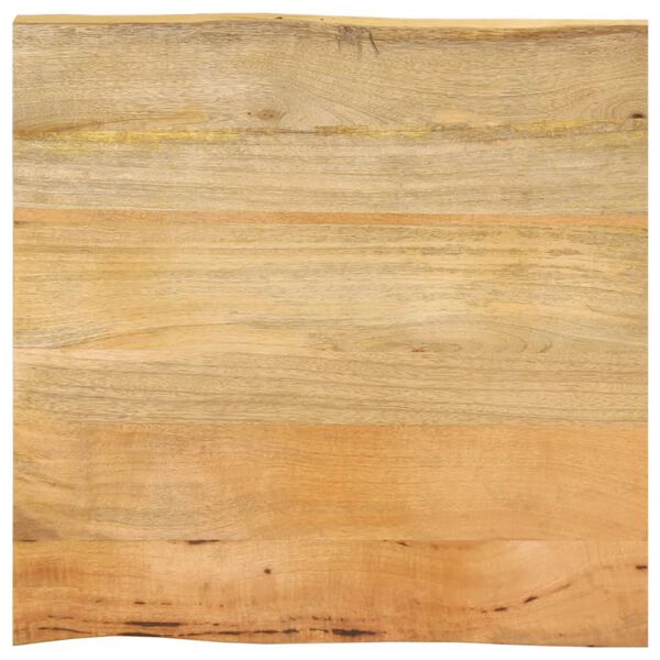 vidaXL Dessus de table 60x60x2,5 cm bord vivant bois massif manguier