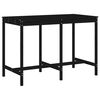 vidaXL Ensemble de bar de jardin 7 pcs noir bois de pin massif