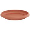 vidaXL Plateau &agrave; fleurs rond 24 pcs Rouge brique &Oslash; 14 x 2 cm Plastique