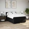 vidaXL Sommier à lattes de lit avec matelas Noir 140x190 cm Tissu