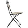 vidaXL Chaises de bistro pliables lot de 2 terre cuite blanc céramique