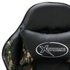vidaXL Fauteuil de jeux vidéo repose-pied Noir/camouflage Similicuir