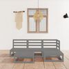 vidaXL Salon de jardin 5 pcs Gris Bois de pin massif