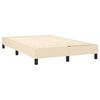 vidaXL Sommier &agrave; lattes de lit avec matelas LED Cr&egrave;me 120x200 cm Tissu