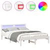 vidaXL Cadre de lit Blanc 140 x 190 cm Bois massif en pin