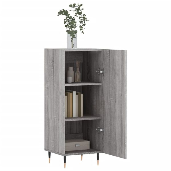 vidaXL Buffet Sonoma gris 34,5x34x90 cm Bois d'ing&eacute;nierie