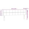 vidaXL T&ecirc;te de lit &agrave; LED Gris fonc&eacute; 203x16x78/88 cm Velours