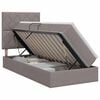 vidaXL Lit avec rangement et matelas Taupe 100 x 200 cm tissu