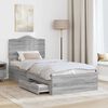 vidaXL Cadre de lit Gris Sonoma 75 x 190 cm Bois d'ing&eacute;nierie