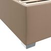 vidaXL Cadre de lit avec matelas Cappuccino 90 x 200 cm tissu