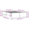 vidaXL Cadre de lit sans matelas sonoma gris 140x190 cm