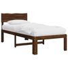 vidaXL Cadre de lit simple avec t&ecirc;te de lit ROSTOCK Marron fonc&eacute;