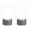 vidaXL Lampes de table 2 pcs Bouton tactile Blanc E14