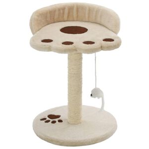vidaXL Arbre &agrave; chat avec griffoir en sisal 40 cm Beige et Marron