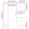 vidaXL Buffet blanc 69,5x34x90 cm bois d'ing&eacute;nierie