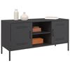 vidaXL Meuble TV noir 100,5x39x50,5 cm acier