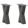 vidaXL Pieds de table basse en forme de X, 2 pi&egrave;ces, anthracite, 38 x (42-43) cm, acier