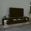 vidaXL Meuble TV avec lumi&egrave;res LED Noir 230x36,5x40 cm