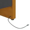 vidaXL Lit avec matelas et USB Marron Velours 90x200 cm