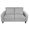 vidaXL Canap&eacute; &agrave; 2 places Tissu Gris clair